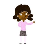 cartoon friendly woman N35