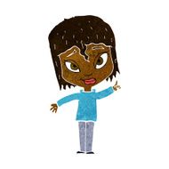 cartoon woman with idea N131