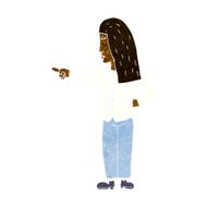 cartoon woman pointing N107