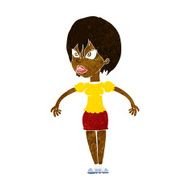 cartoon annoyed woman N98