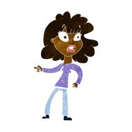 cartoon worried woman pointing N6
