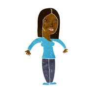 cartoon annoyed woman N99