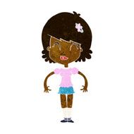 cartoon happy pretty woman N6