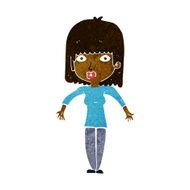 cartoon woman shrugging N30