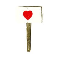 cartoon love heart sign post N4