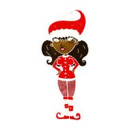 cartoon santa&#039;s helper woman N6