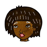 cartoon bored looking woman N7