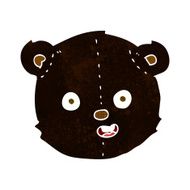 cartoon black teddy bear head N2