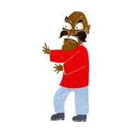 cartoon angry old man N83