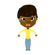 cartoon woman shrugging shoulders N236