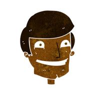 cartoon grinning man N45