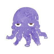 cartoon alien squid face N15
