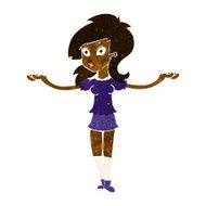 cartoon confused pretty girl N5