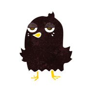 cartoon bored bird N6