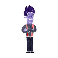 cartoon happy vampire man N16