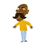 cartoon angry old man N84