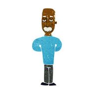 cartoon annoyed balding man N6