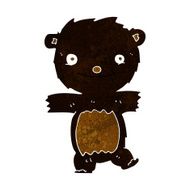 cartoon black bear cub N16