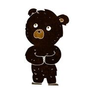 cartoon black bear cub N17