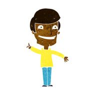 cartoon grinning man with idea N6