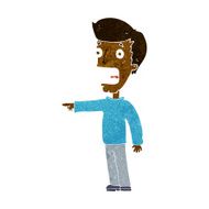cartoon terrified man N146