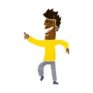 cartoon man pointing and laughing N21