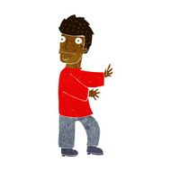 cartoon nervous man N83