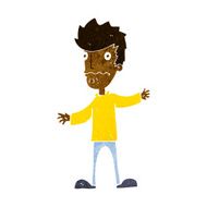 cartoon nervous man N84