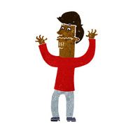 cartoon nervous man N85