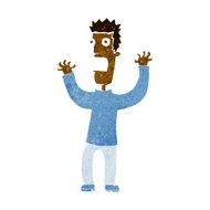 cartoon terrified man N147