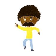 cartoon seventies style man disco dancing N6
