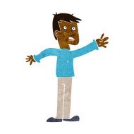 cartoon worried man reaching N10