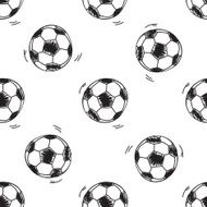 Seamless pattern with soccer balls