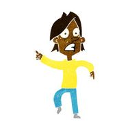 cartoon worried man pointing N16