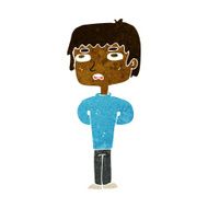 cartoon unhappy man N10