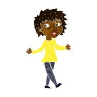 cartoon woman with no worries N18