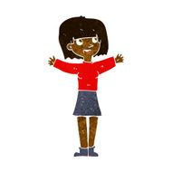 cartoon excited woman N68