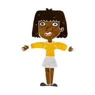 cartoon excited woman N69