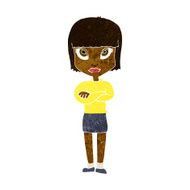 cartoon woman with crossed arms N24