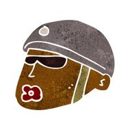 cartoon policeman head N6