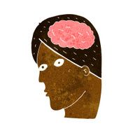 cartoon head with brain symbol N21