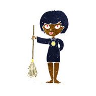 cartoon pretty witch girl N6