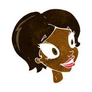 cartoon pretty female face N48