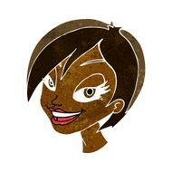 cartoon pretty female face N49