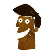 cartoon grinning man N46
