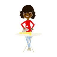cartoon woman ironing N5