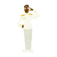 cartoon military man in dress uniform N6