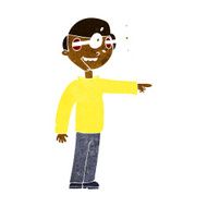 cartoon staring man N22
