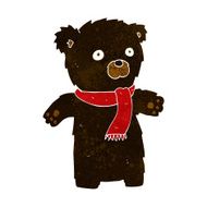 cartoon cute black bear N18