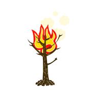 cartoon burning tree N15